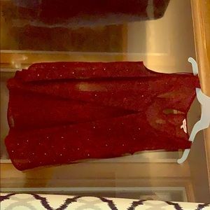 Juicy Couture red and black striped top